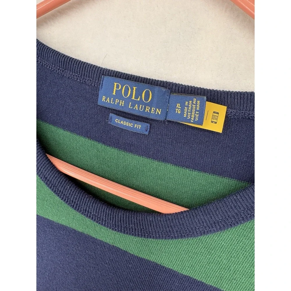 Polo Ralph Lauren Classic Fit Multicolored Striped Jersey Shirt Size XL